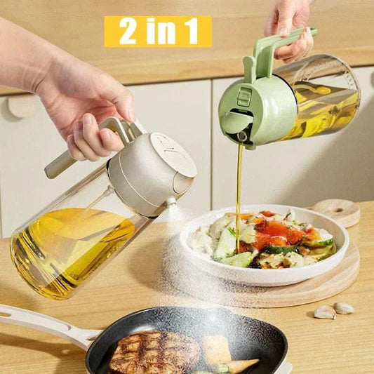2-in-1 Glass Oil Dispenser and Sprayer - Raffa Store