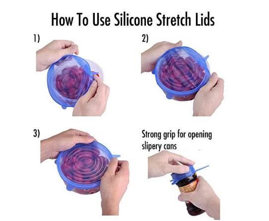 Reusable Silicone Stretch Lids - Raffa Store