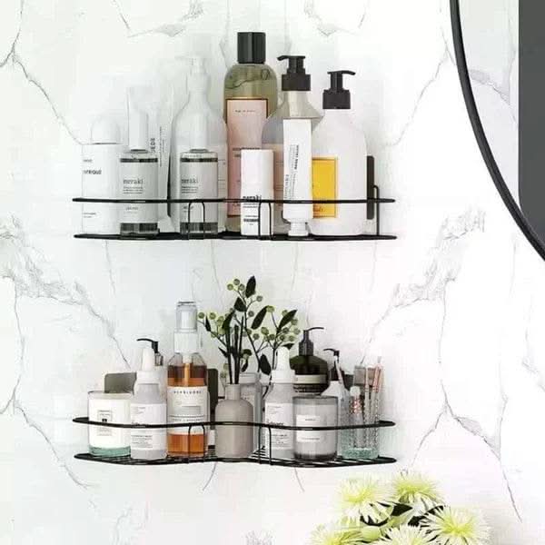 Wall Corner Rack For Bathroom & Kitchen With Hooks. - Raffa Store