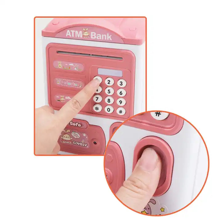 Piggy Bank Money Saving Box with Fingerprint