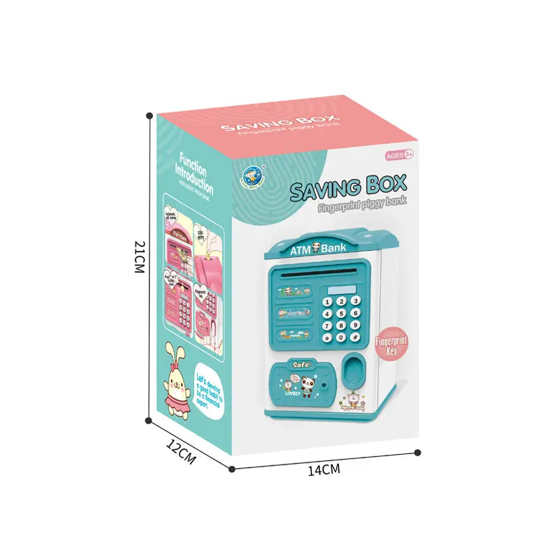 Piggy Bank Money Saving Box with Fingerprint